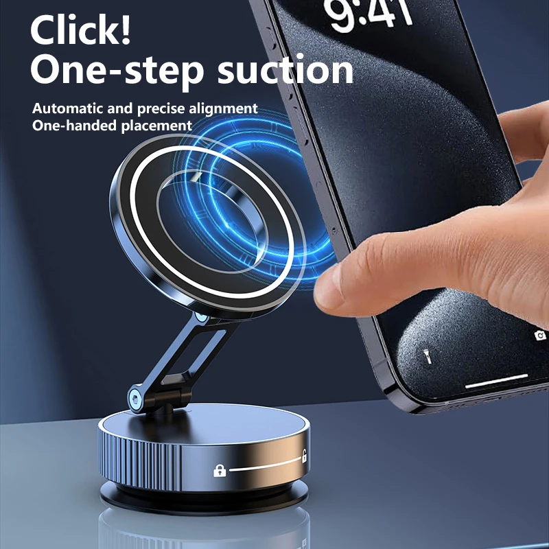 Xiaomi Super Strong Magnetic Phone Holder Foldable 360° Adjustable Vacuum Car Mount For Car Desk Bathroom Phone Holder