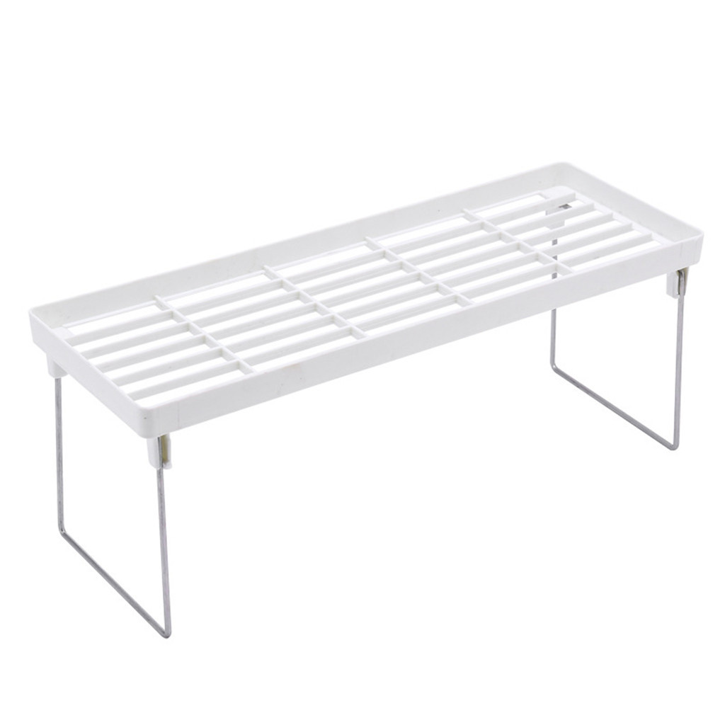 Thuis Opbergrek Staand Rek Keuken Aanrecht Opslag Organizer Plankhouder Rack Praktisch Huis Keuken Opbergrek: WHITE