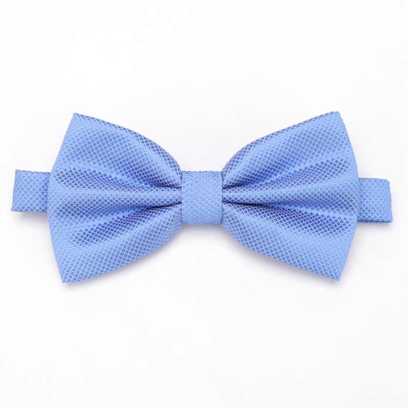 Pajarita de boda de mariposa de Color sólido para hombres, corbata para niños y niñas, accesorios de lazo de caramelo, cuadros Multicolor, pajarita de cuello ajustable: Azul
