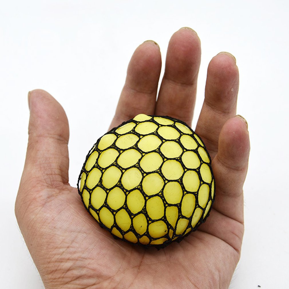 1Pc 4 cm Mesh Ball Grape Squeeze Toy Stresses Reliever Squeeze ToysChild Adult Hand To Knead Novelty Sensory Fruity Play Toys Ra