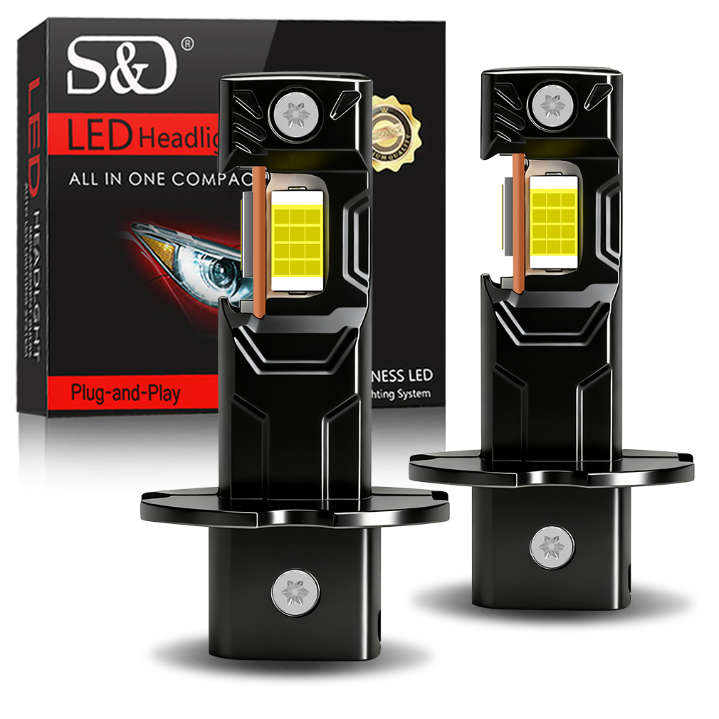 S&D H1 H3 LED koplamplamp 40000LM 150W H7 H11 9005 HB3 9006 HB4 Hoge vermogens LED auto mistlamp 6000K 9-36V lamp voor autorijden: kristalblauw