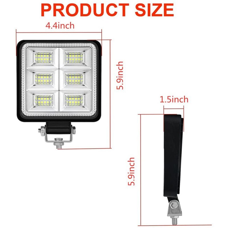Waterproof LED Boat Lights,4 Inch Marine Deck Dock Light Boat Flood Spreader Light Bar, Boat Headlights, Stern Light