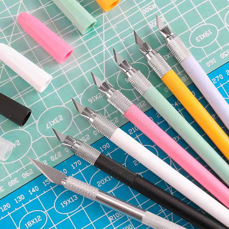 6 colors cutting pen knife cutting paper knife art utility knife express box knife paper cutter art carving knife handmade