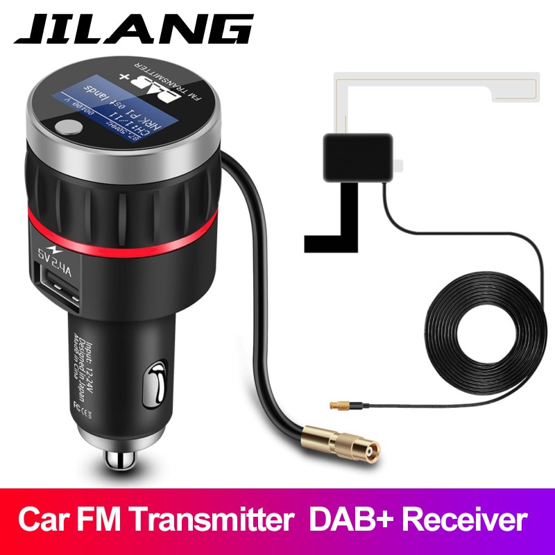 Jilang Auto Radio DAB + Radio Tuner Digitale Omroep Ontvanger met Fm-zender Converter Plug en Play Adapter USB Lader