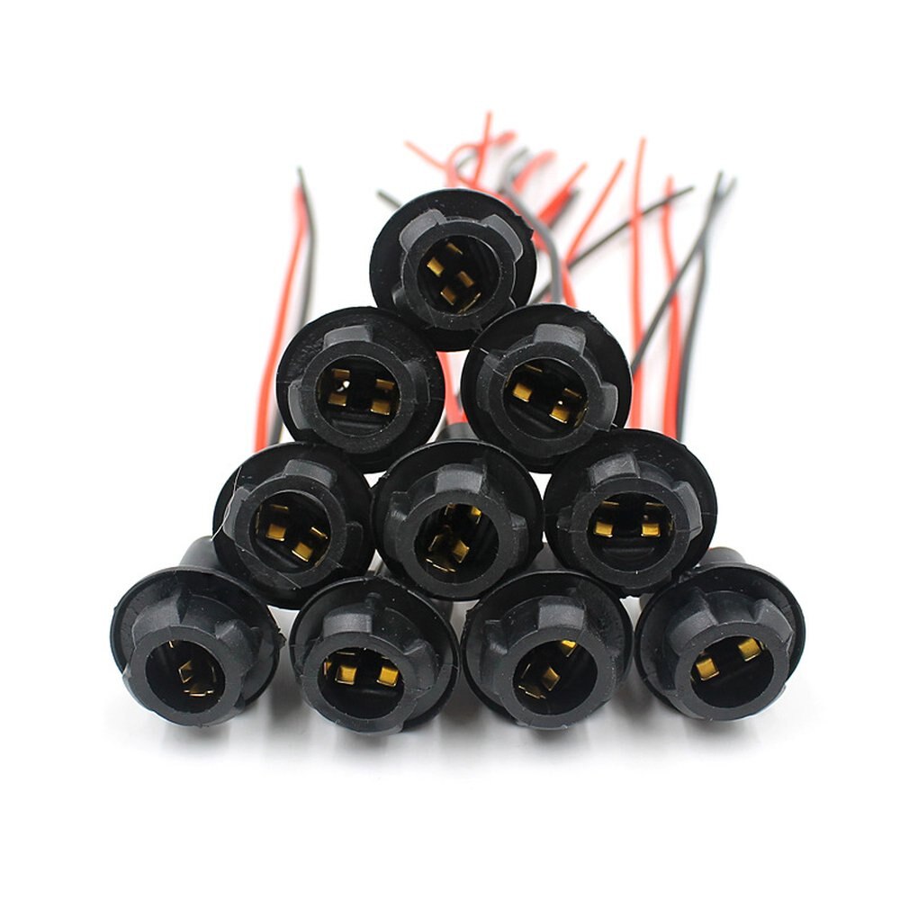 T10 Holder Instrument Light Bulb Socket Connector led adapter 10pcs For Motorcycle/Car/Truck/Boat