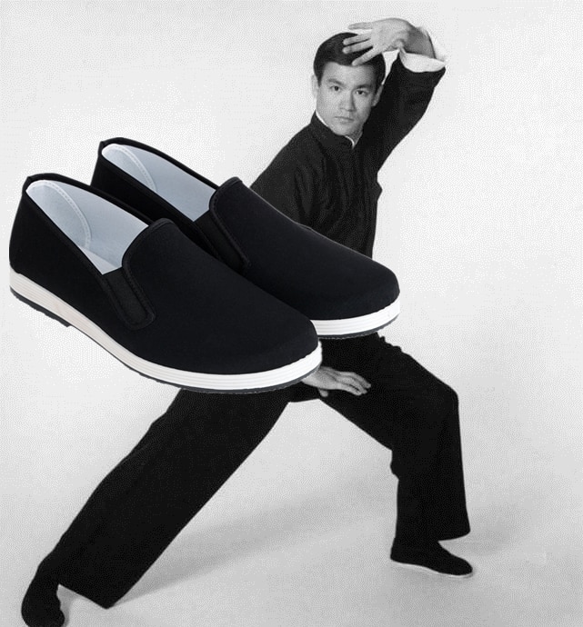 Zapatos de Kung Fu para hombre, calzado de lona de estilo chino tradicional, Tai Chi, Bruce Lee, Retro, negro, Wushu, 35-45