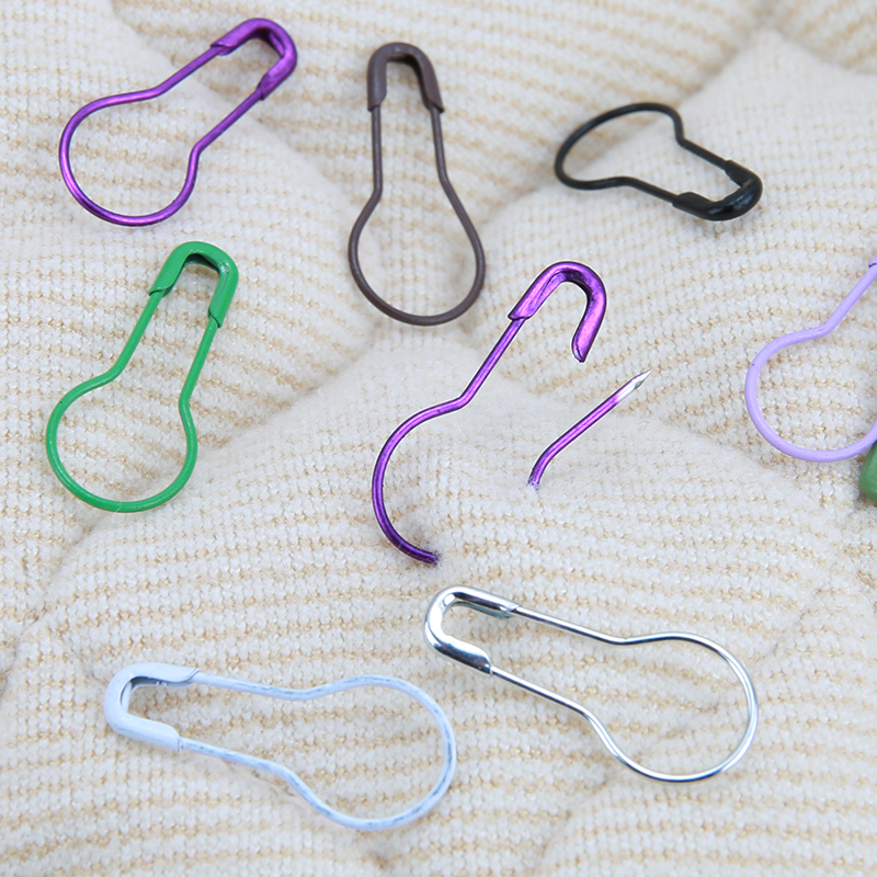 100/200/300Pcs Cucurbit Pear Shaped Metal Safety Pin DIY Clothing Sewing Markers Crochet Tools Needle Clip