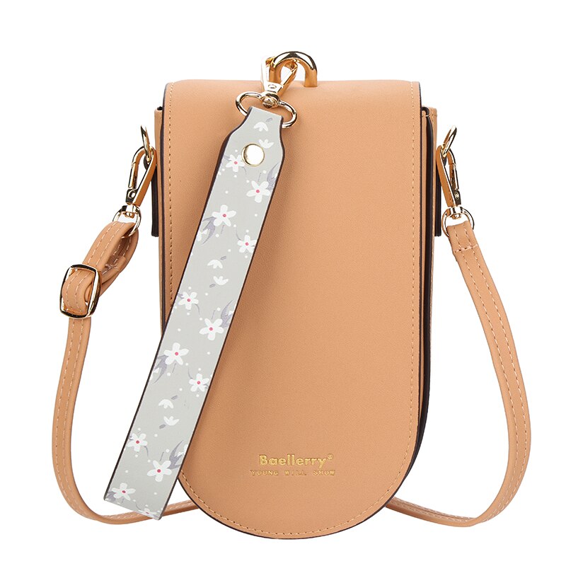 Bolso cruzado pequeño de piel sintética para mujer, bandolera de hombro para chica, color amarillo,: Castaño