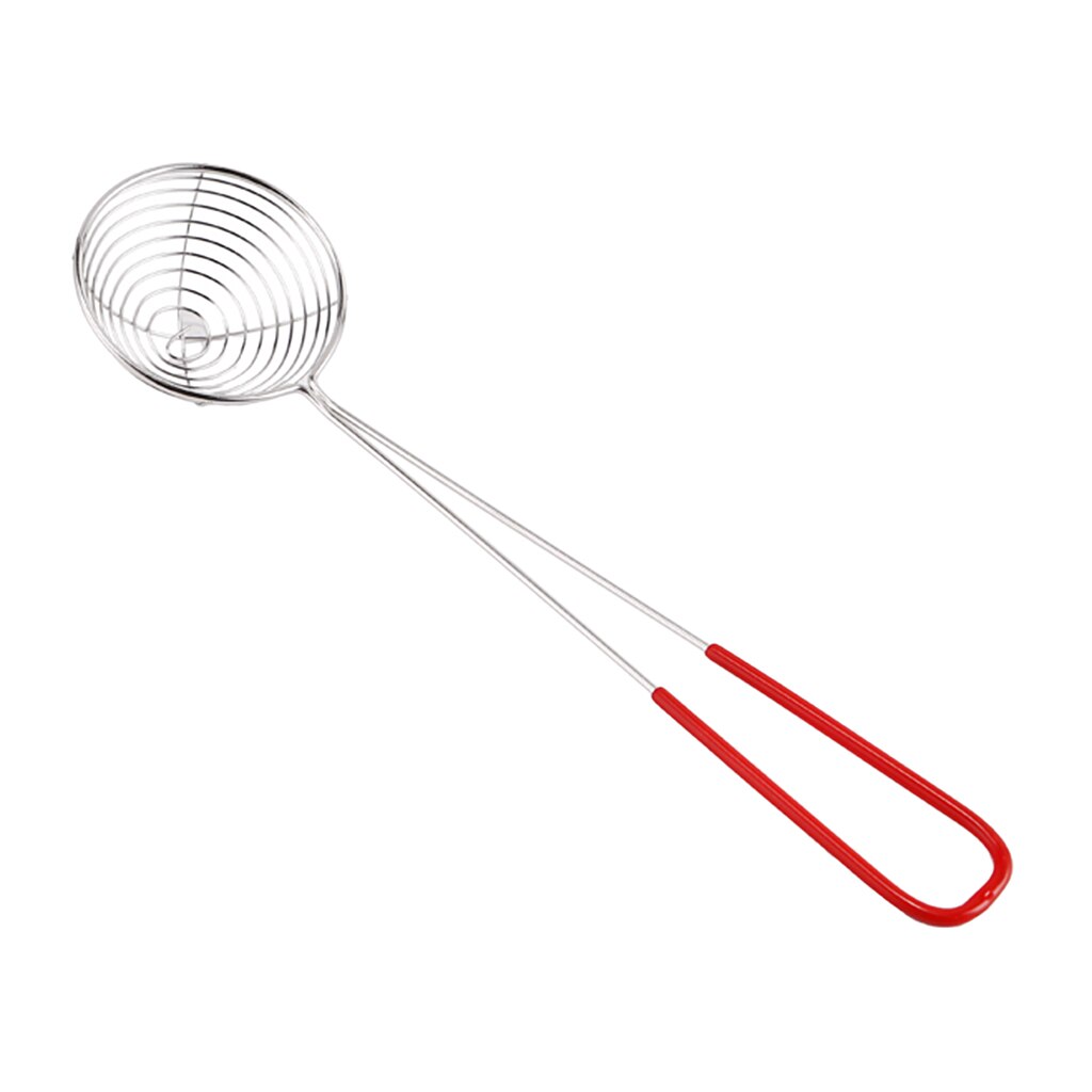 Rvs Pot Scoop Zeef Food Skimmer Gat Mesh Pollepel Lepel