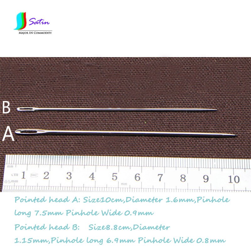 Round Pointed Head Embroidery Cross Stitch Needles DIY Hand Stitches Needle Bigeye Macroporous Sweater Knitting Needles S0019N