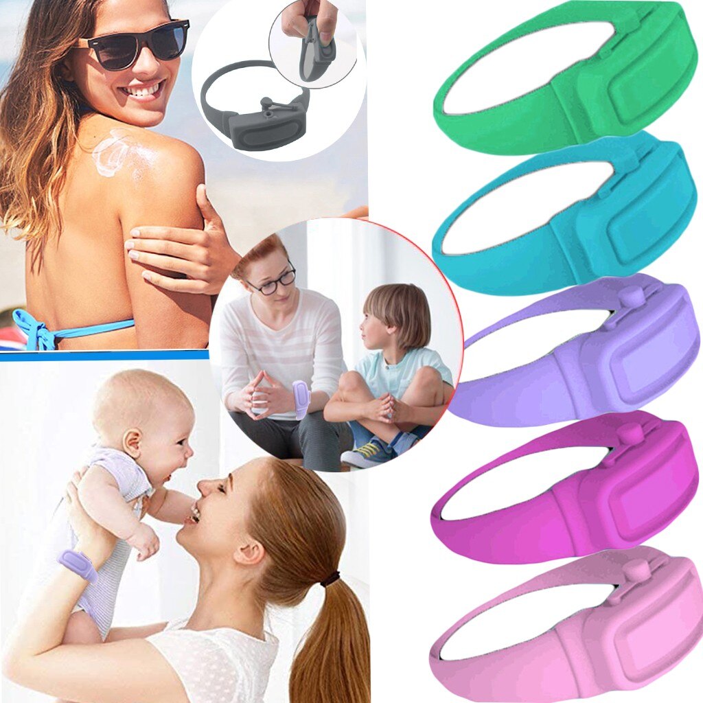 # R25 bracelet main distributeur désinfectant pour les mains distribution Silicone portable distributeur pompes désinfectant bracelets main poignet