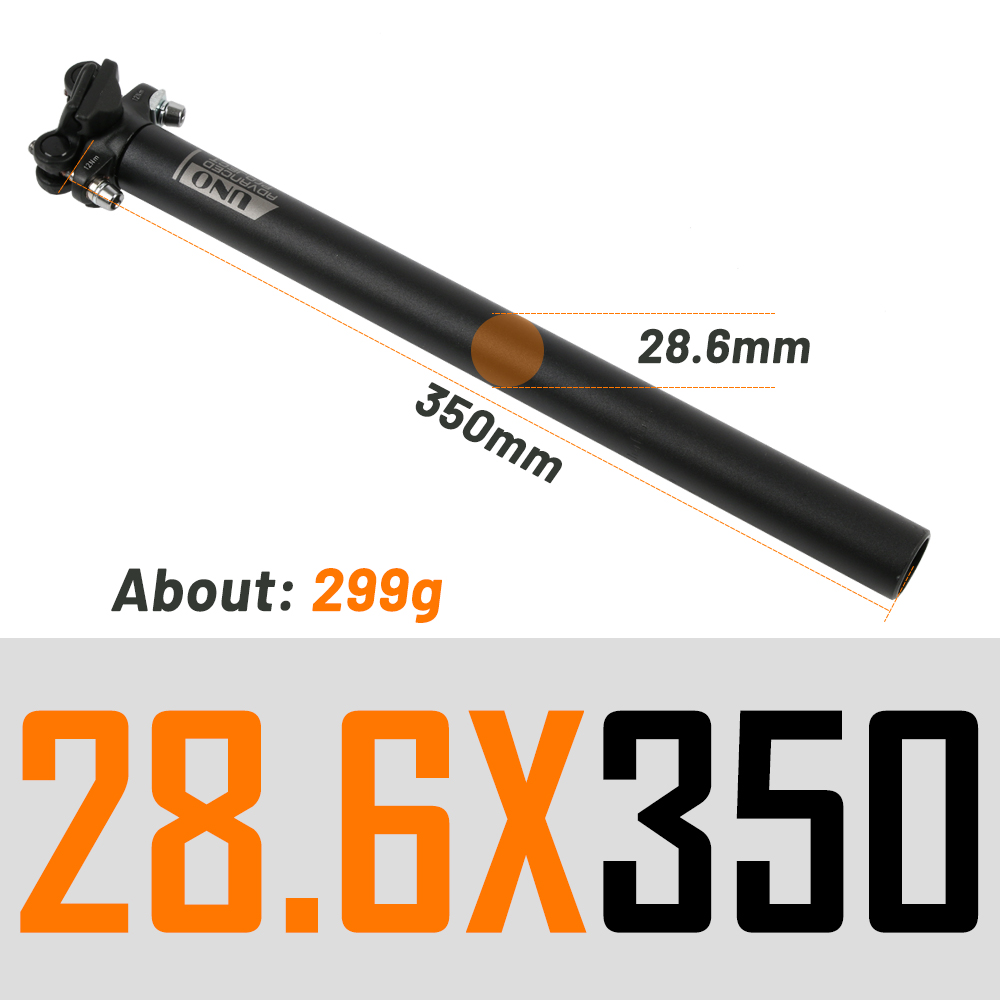 Uno Mtb Road Zadelpen 25.4/27.2/30.9/31.6mmx35 0/400Mm Mountainbike Aluminium Seat buis Fiets Onderdelen: Rood