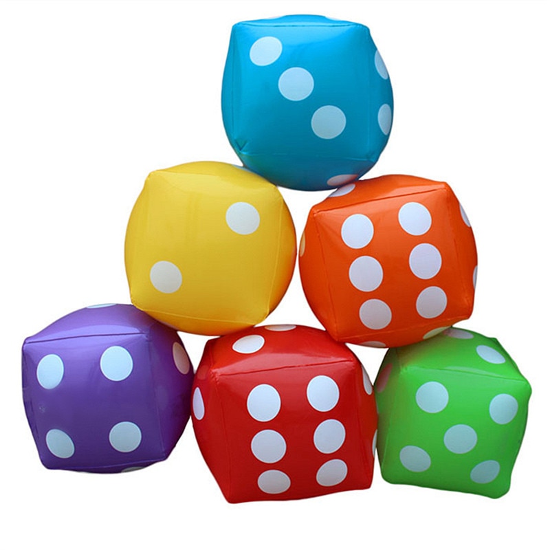 Square PVC Novelty Giant Inflatable Number Dice Outdoor Beach Pool Party Garden Games Digital Dices Entertainment