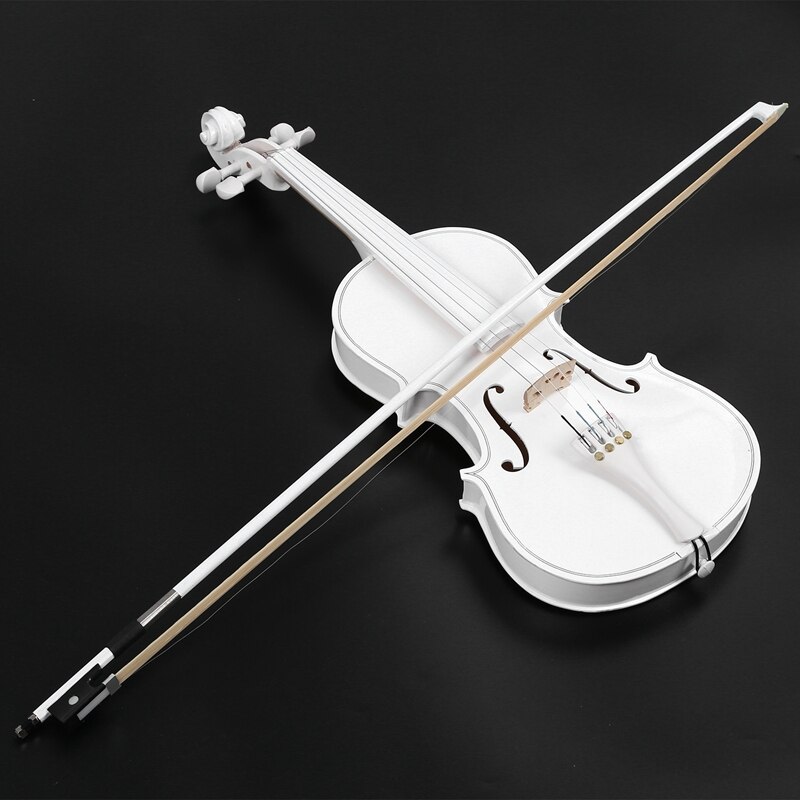Studerende violin 4/4 fuld størrelse violin violin sæt barn begynder hvid violin