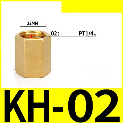 Messing Rohr Fitting Kupfer Schlauch Hex Kupplung Koppler Schnelle Connetor Innengewinde 1/8 &quot;1/4&quot; 3/8 &quot;1/2&quot; 3/4 &quot;BSP Für Wasser Kraftstoff Gas: KH-02