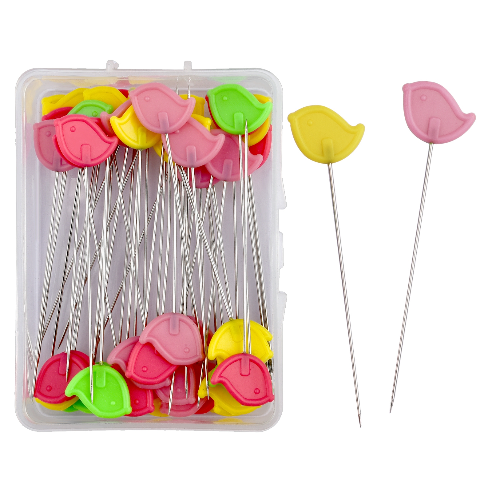 100/50 Uds. Alfileres de costura bordado herramientas para acolchar aguja fija alfileres de botón de Metal herramientas de accesorios de costura DIY: S / Rojo