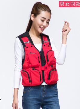 Fotografie vest reclame visserij heren canvas multi-pockets rood reporter regisseur outdoor vest: 1 / Ik