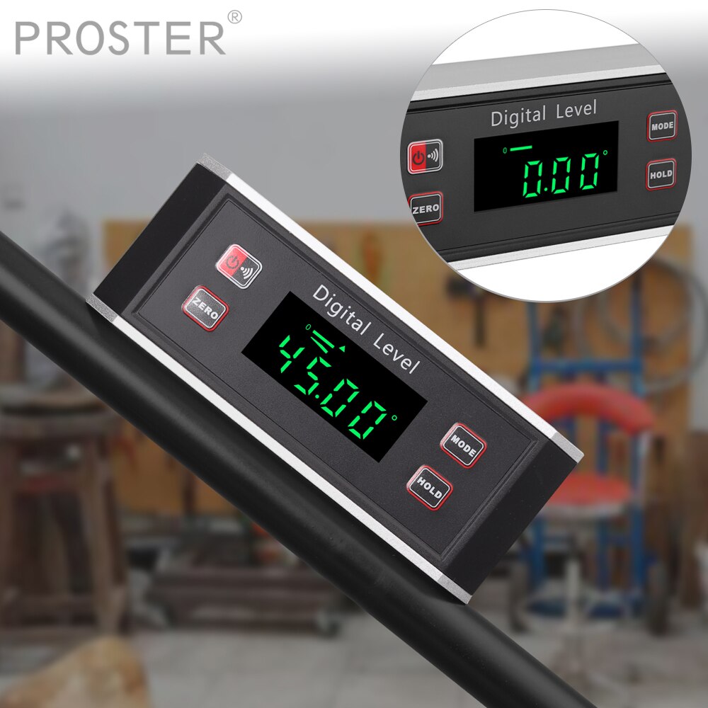 Proster Waterdichte IP65 Digitale Level Hoekzoeker Gradenboog Hoekmeter Inclinometer Level Box Met V-Groove Magnetische Base