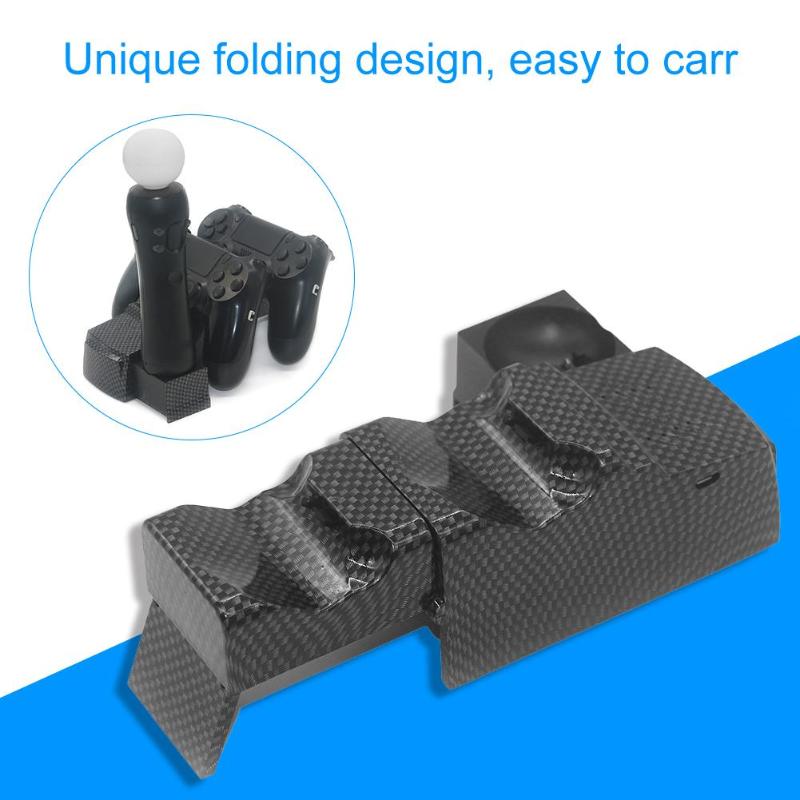 USB Dual Charger Station Holder for PS4 Slim PS4 PRO PS Move Controller Game Accessories Charger
