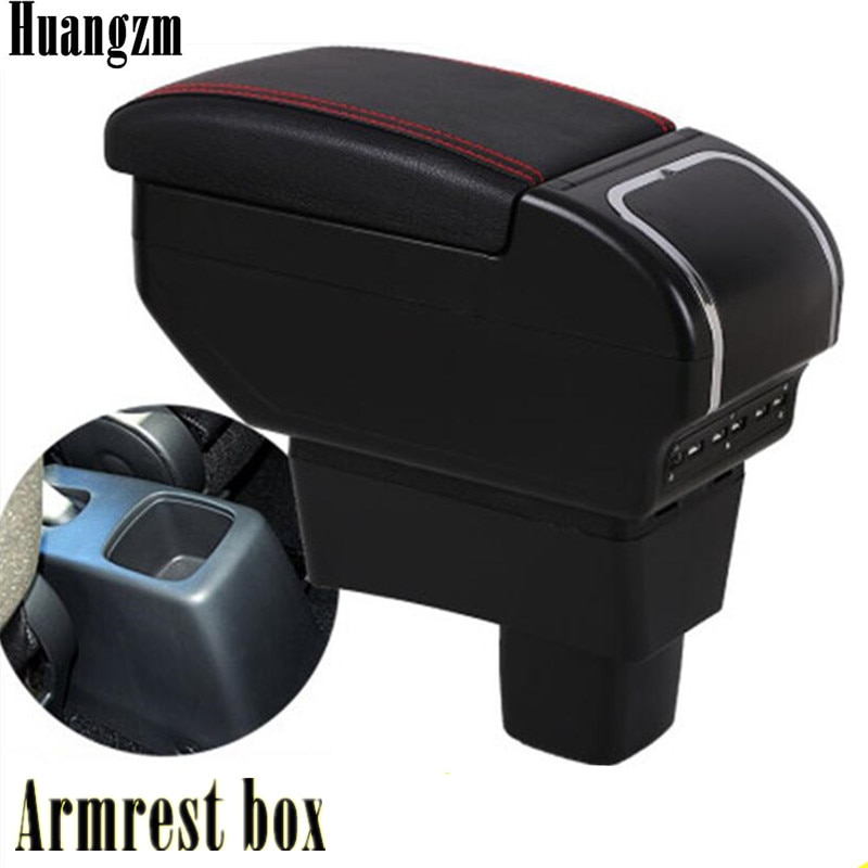 for Suzuki Swift armrest box universal car center console modification accessories double raised with 9 USB 2005