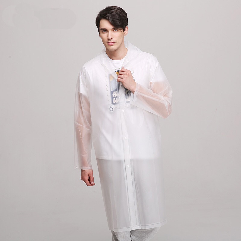 Long Use Rain Coat Women EVA Transparent Raincoat Poncho Portable Environmental Light Raincoat