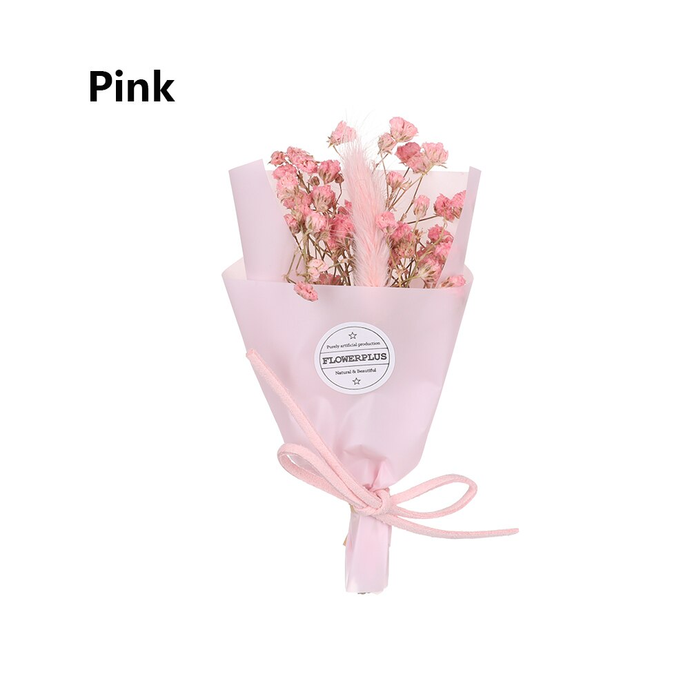 Naturliga torkade blommor minigräs för bröllop heminredning pysselpackning torkade blommor fotorekvisita: Rosa