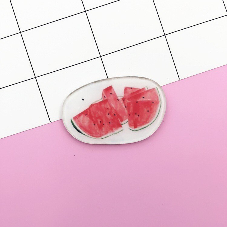 Cartoon Snack Broche Pot Aardbei Watermeloen Cherry Banaan Gestoomde Gevuld Wortel Fruit Broche Kinderen Accessoires: XZ048