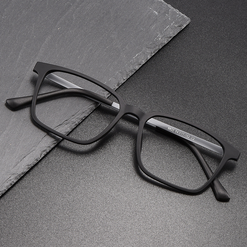 UVLAIK Ultralight TR90 Glasses Frame Men Pure Titanium Myopia Glasses Male Comfortable Square Large Frame Optical Eygglass Lense