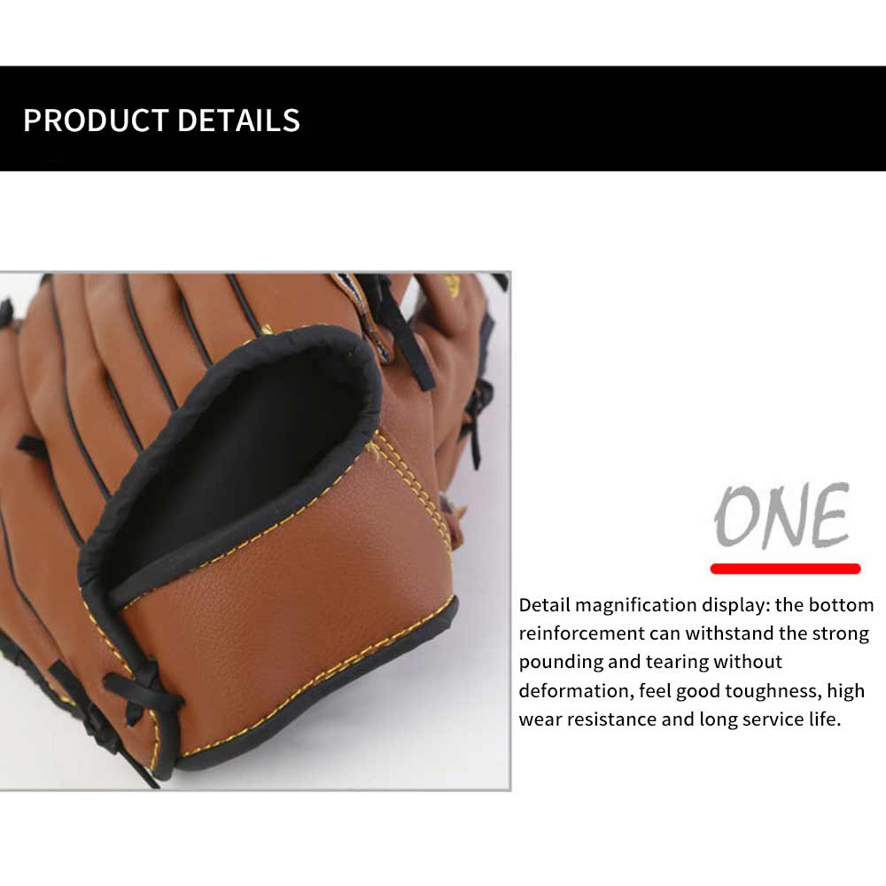 3 Size Outdoor Sport Baseball Handschoen Maat 12.5 Softbal Praktijk Apparatuur Linkerhand Voor Volwassen Man Vrouw Training