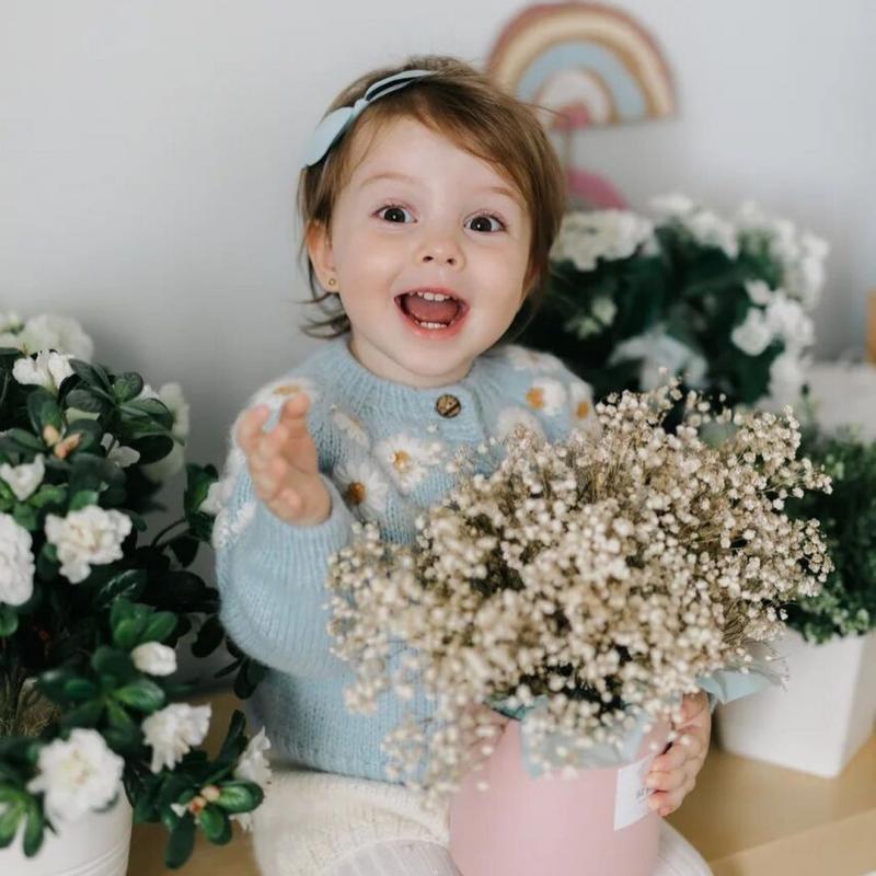 Autunno inverno neonate Cardigan lavorato a maglia maglioni neonati cappotto capretto fiore ricamato cappotto di lana abbigliamento per bambini top giacca