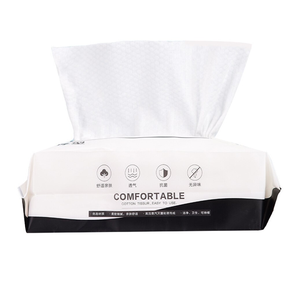 Serviette nettoyante pour le visage jetable serviette en papier multi-plis tissu de lavage pour soins du visage Non tissé 50/100 feuilles