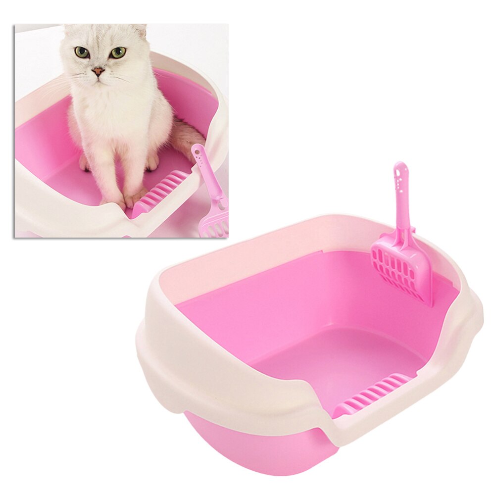 Semi-gesloten Kattenbak Praktische Kat Cleaning Bad Wastafel Kattenbak (Roze, Grootte)