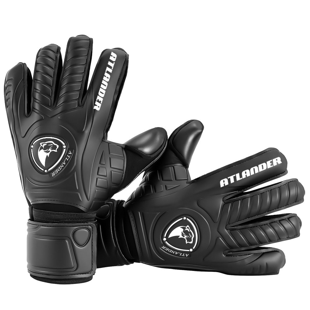 Barn vuxna fingerskydd målvaktshandskar fotboll handledsrem latex fingerskydd skydd fotboll starkt grepp målvaktshandske