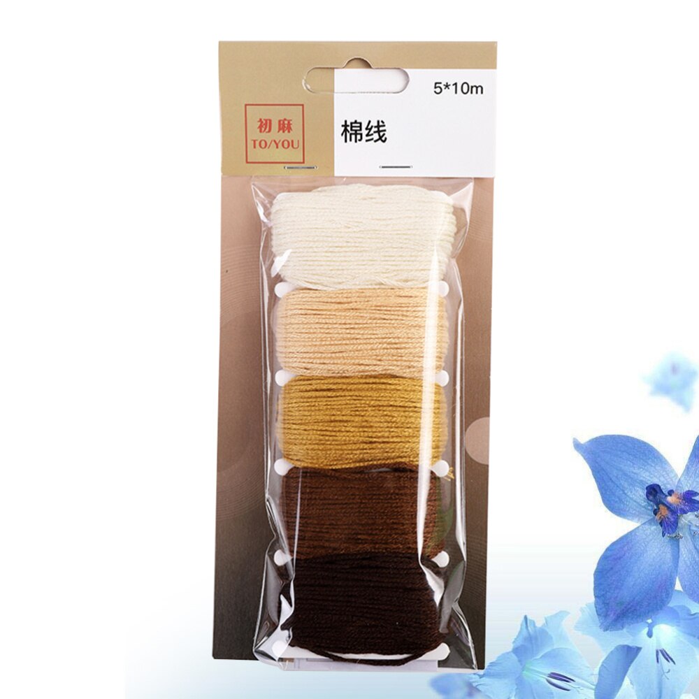 Hilo de punto de cruz de Color degradado, hilo de Cruz para bordar, Color amarillo: Khaki