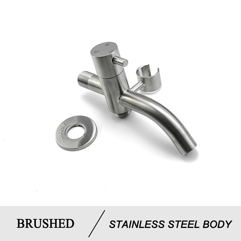 Stainless Steel Toilet Hand Held Bidet Faucet Sprayer Bidet Set Sprayer Toilet Spray Bathroom Self Cleaning Shower Shattaf Tap: Faucet Only