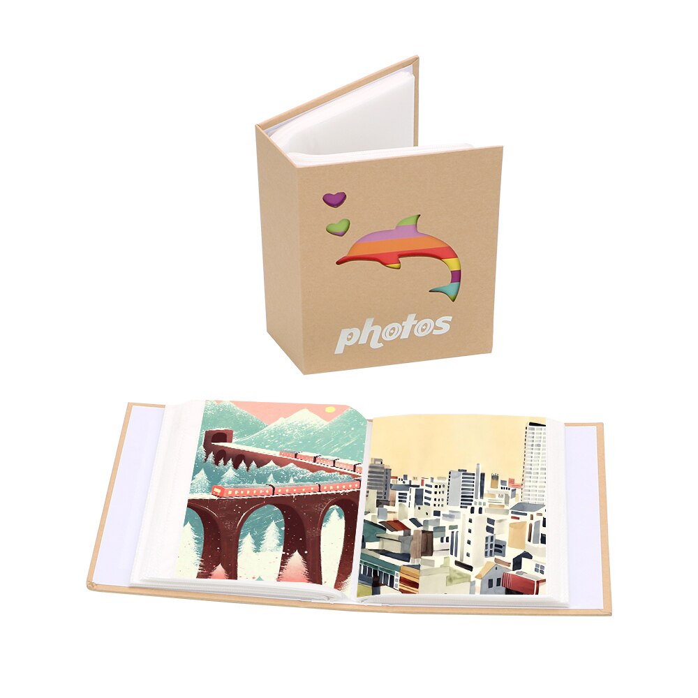 Mini álbum de fotos de 6 pulgadas con 100 bolsillos, ahorro de imagen, almacenamiento de fotos instantáneas, para álbum de fotos