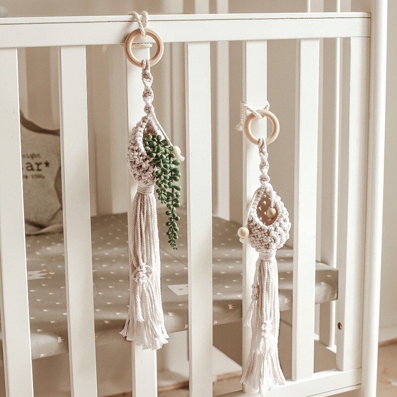Handmade Macrame Plant Hanger Flower Pot Hanger for Wall Decoration Countyard Garden Hanging Plant