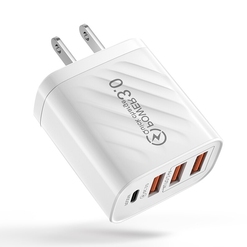 5A 30W USB Ladegerät Unterstützung Typ C PD Schnelle Ladung für iphone 13 12 Xiaomi Oneplus Samsung Schnell Zauberstab praktisch Ladegerät QC 3,0: Weiß uns