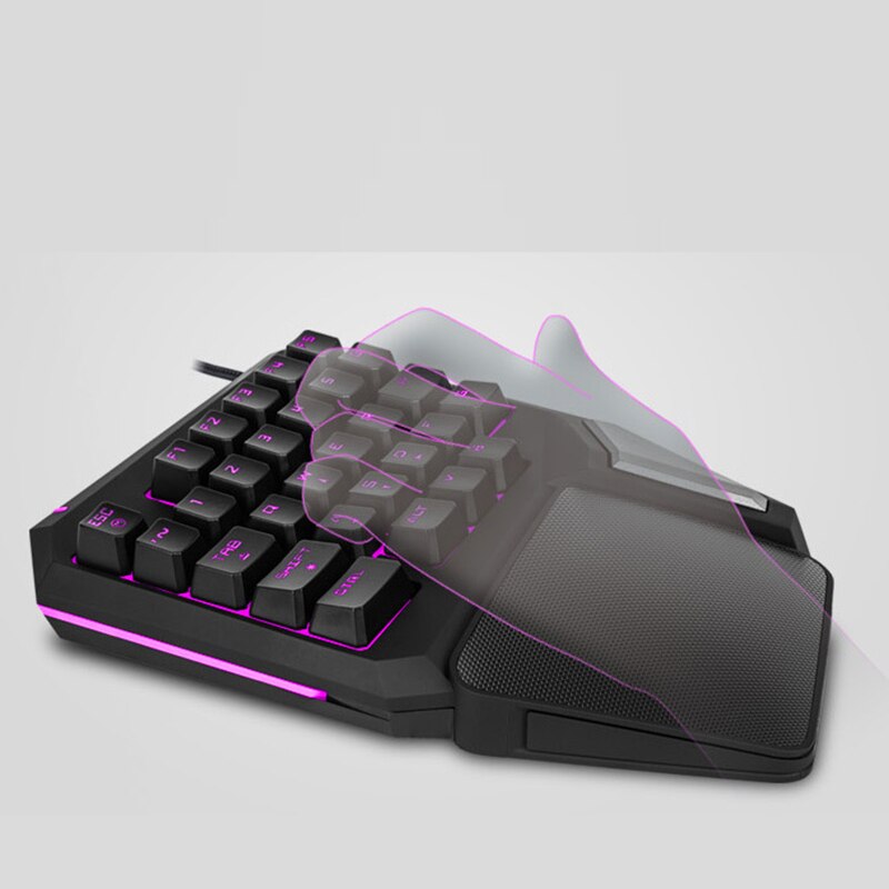 One-Handed Mechanical Keyboard Wired Portable Mini Gaming Keypad for PC PS4 Xbox Gamer Ergonomic Keyboard for Laptop PC