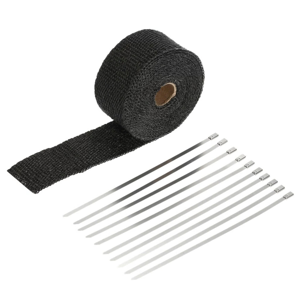 Heat Exhaust 10m Reflective Insulation Kit Refit Pipe Heat Shield Fireproof Cloth for Motorcycle Exhaust Pipe 5