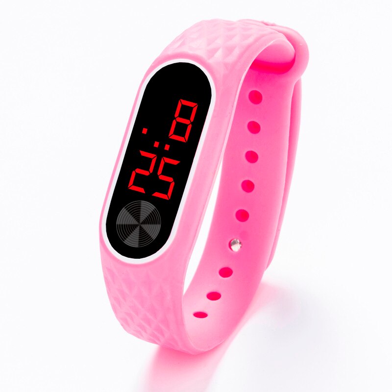 LED Digital Display Bracelet Watch Children's Students Silica Gel Sports Watch Digital Wristwatches часы женские наручные reloj: F