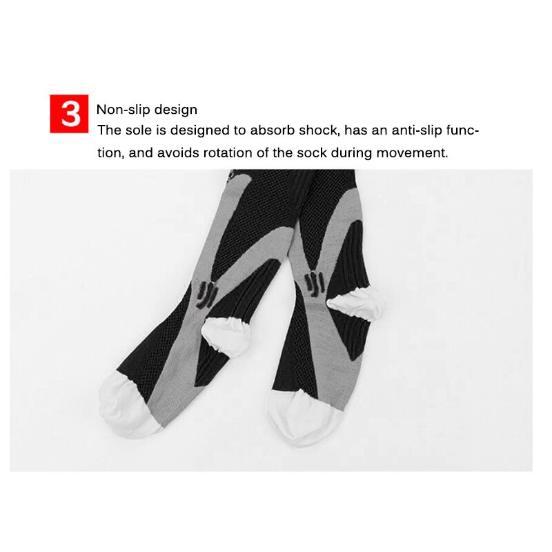 Sports Elastic Socks Outdoor Compression Running Socks Ski Long Socks For Men Women For Skiing Hiking Cycling Climbing