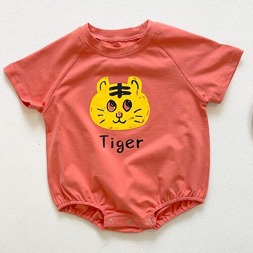 Baby Baby Jongens Meisjes Katoen Jumpsuit Cartoon Afdrukken Zomer Baby Jongens Meisje Romper Peuter Baby Jongens Meisje Kleding: k3656orange / 3T