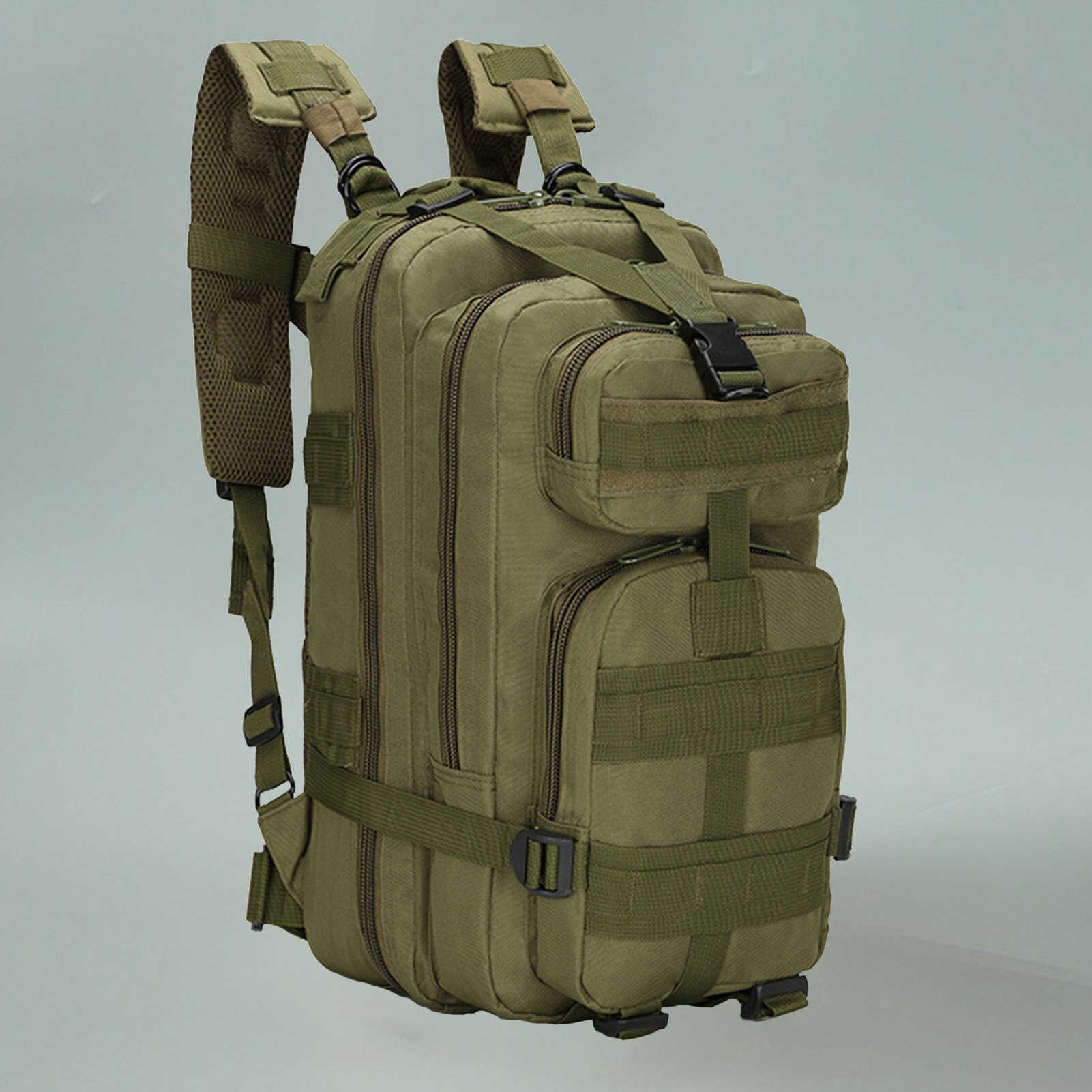 Outdoor Camouflage Backpack Mountain Hiking Daypack Large Capacity Multi Pockets Webbings Rucksacks Climbing Hiking Bags: Style 2