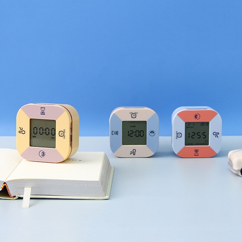 1 Pc Countdown Timer Flip Timer Time Management Tool Temperature Alarm Clock Calendar Date Digital Display Multifunction Timers