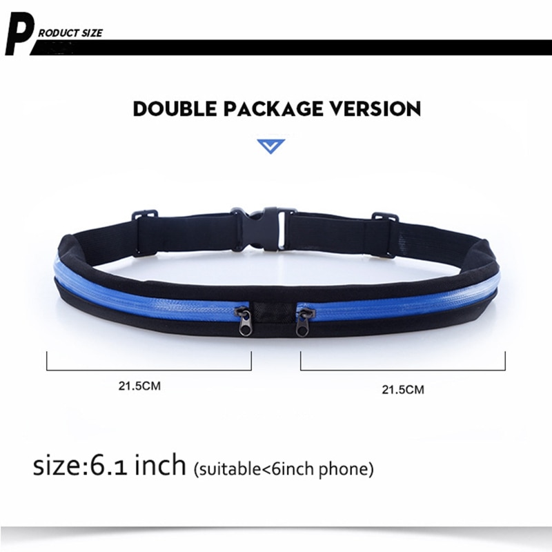 Waist Running Bag Outside Sport Mobile Phone Belt Jogging Waist Pack Carrying Portable ordinary single\double bag