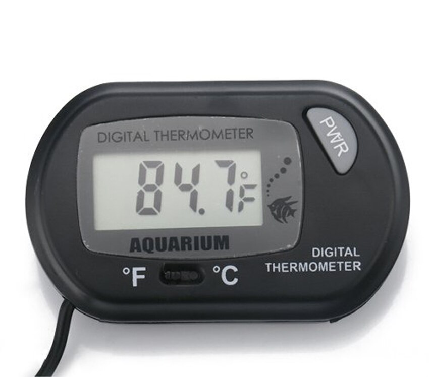 Digital lcd akvarium akvarium havvand terrarium termometer temperatur