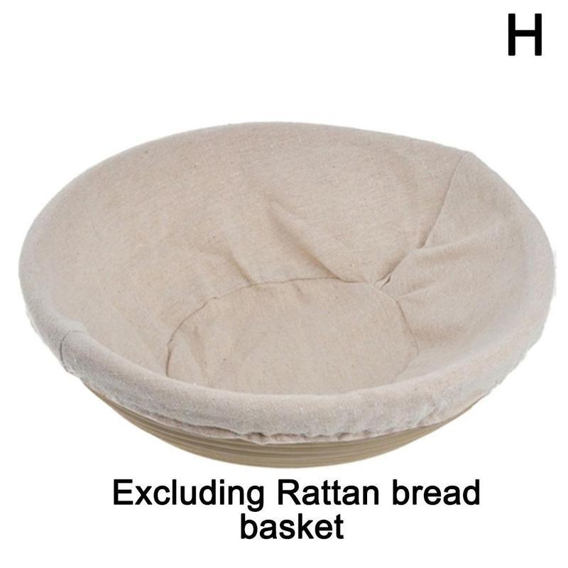 Handmade Round Shape Fermentation Rattan Basket Country Bread Baguette Dough Banneton Brotform Proofing Proving Baskets Tools: 25X8cm Only Cloth