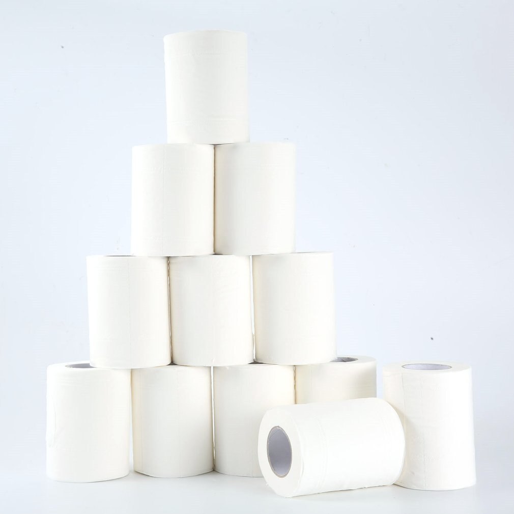12 Rolls Natuurlijke Papieren Handdoeken Draagbare Toiletpapier Voor Kantoor Voor Familie Restaurant Papieren Handdoek
