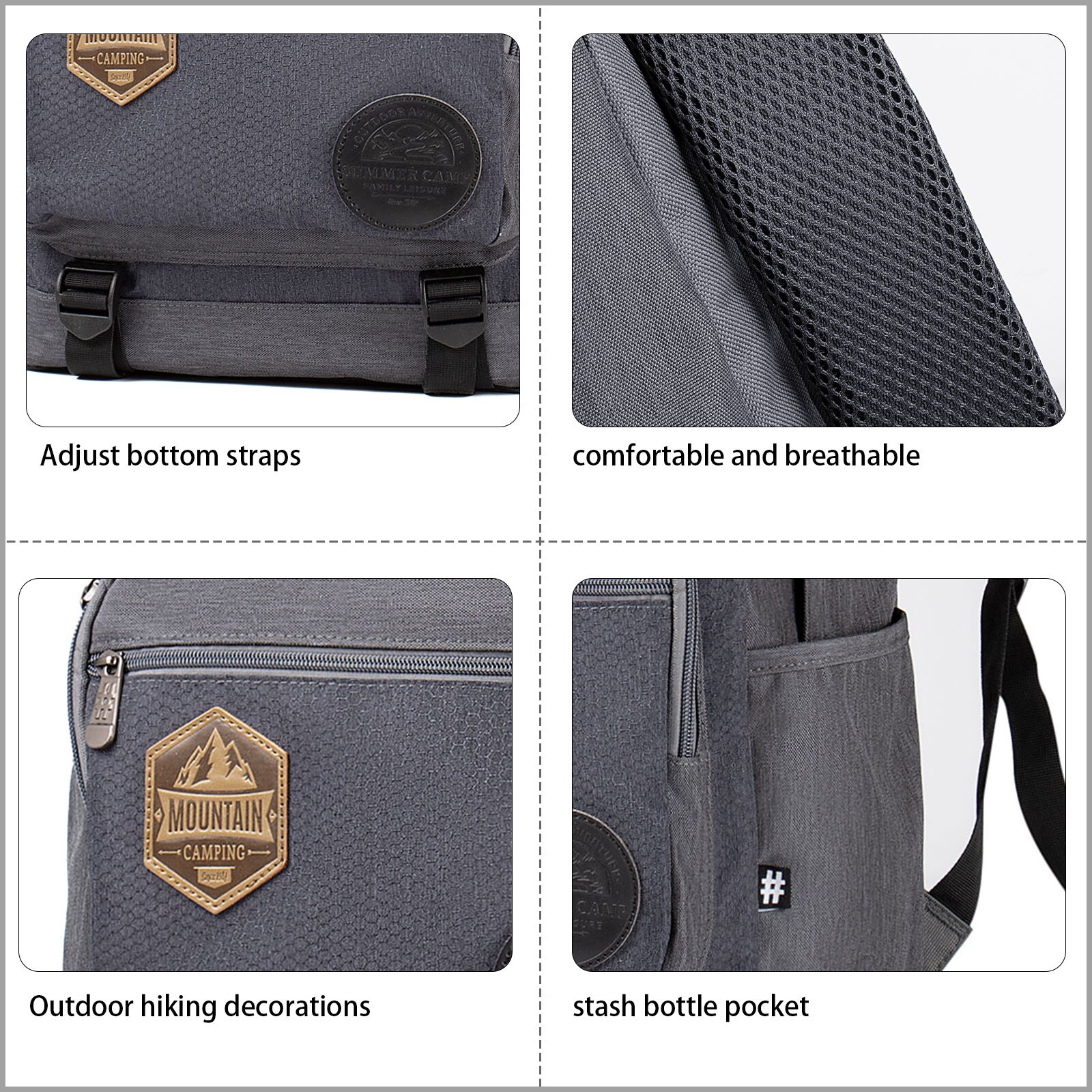 Ryggsekk menn laptop ryggsekker 15.6 tommer vanntette mannlige reiseposer ryggsekker bærbare sekker